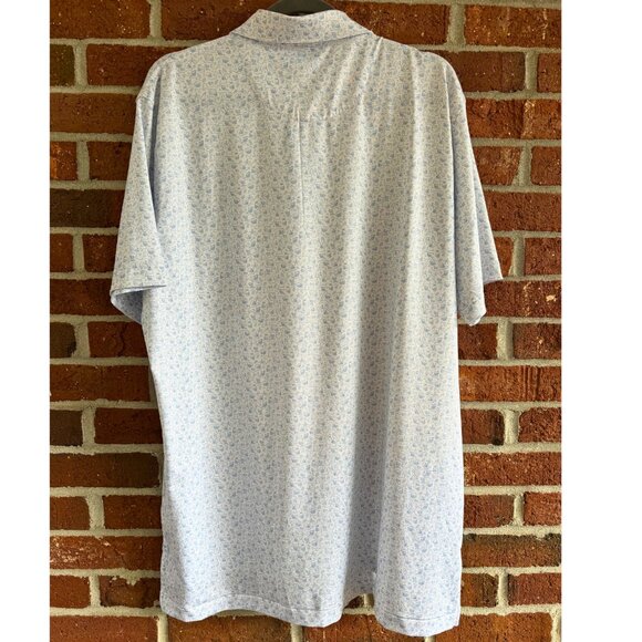 Peter Millar Summer Comfort Ritz-Carlton Golf Club Polo (L) Light Blue Print - Picture 6 of 10